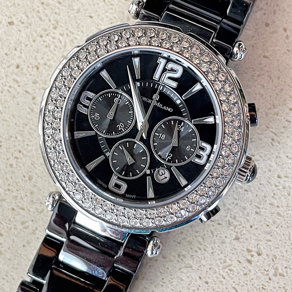 Authentic Giorgio Milano Ceramic & Stainless Steel Watch